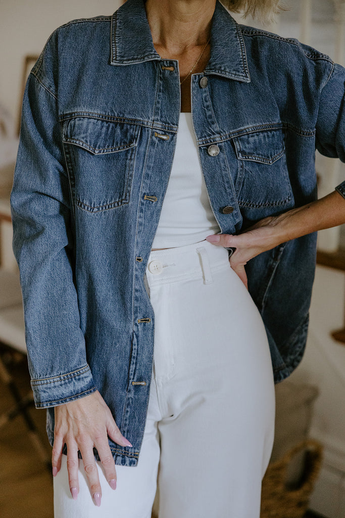 Tencel Jacket with Round Hemline
