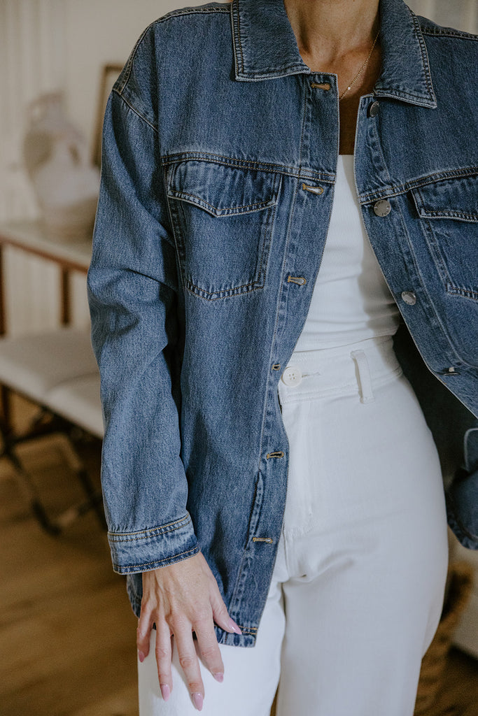 Tencel Jacket with Round Hemline