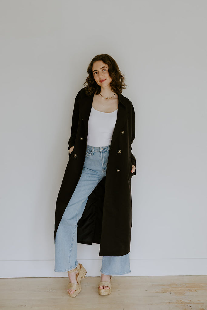 Long Trench Chloe - Black