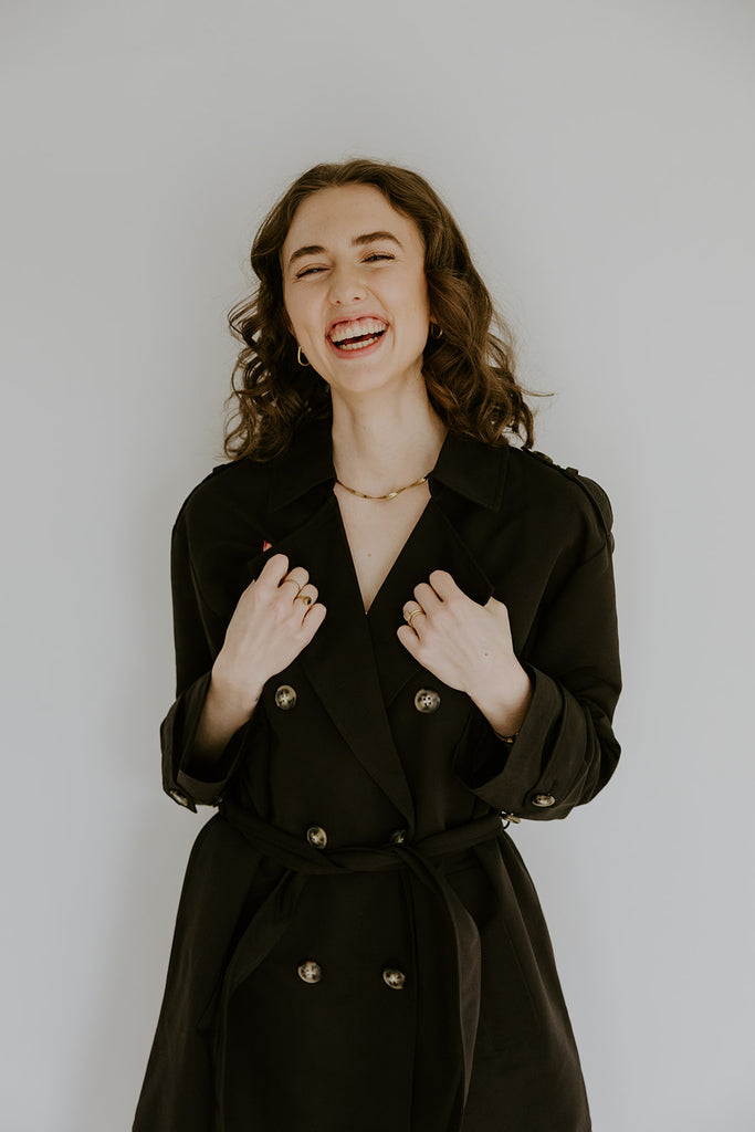 Long Trench Chloe - Black