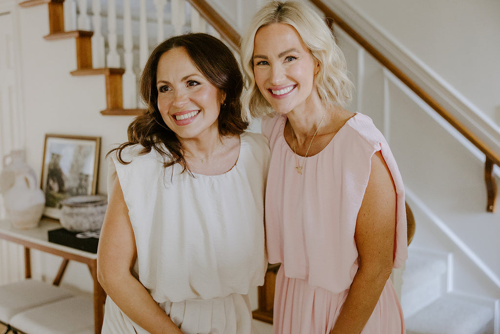 Bubble Top & Flowy Midi Skirt Set - Pink