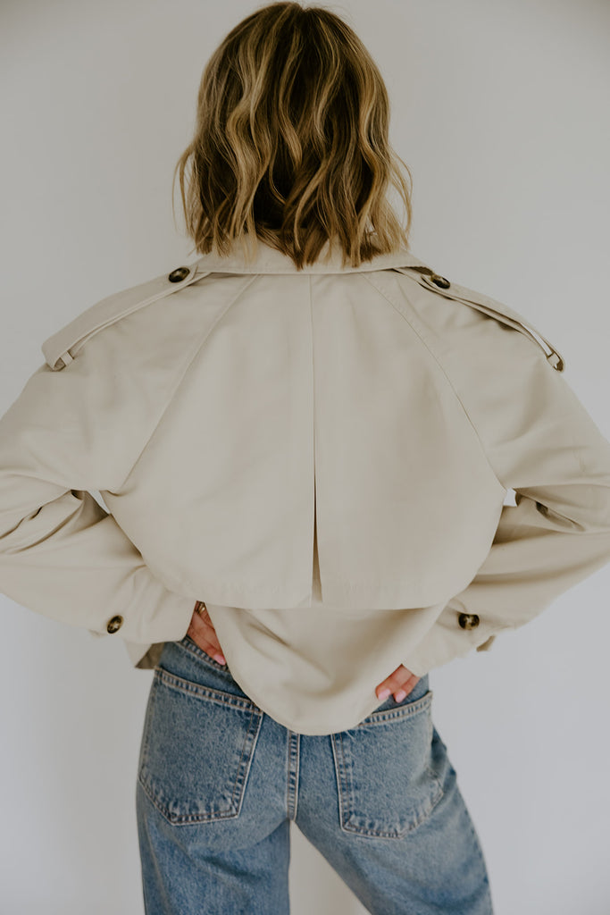 Short Trench Coat - Oatmeal