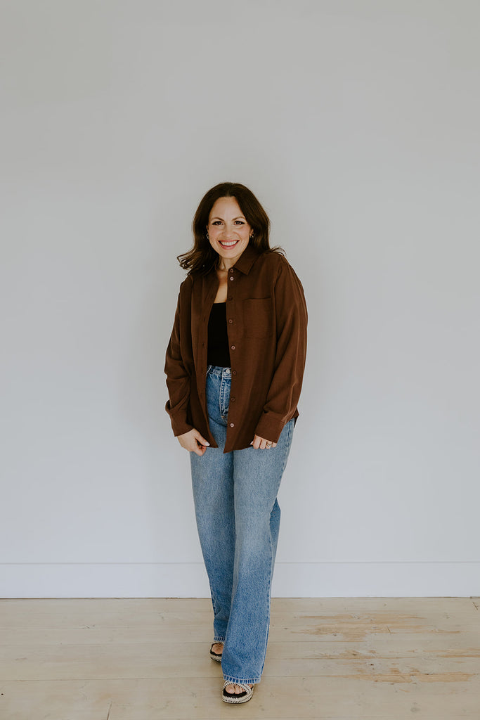 Classic Button Up - Cocoa