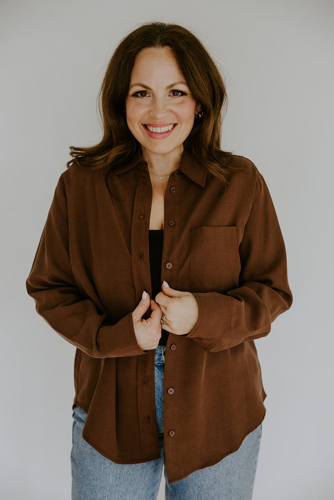 Classic Button Up - Cocoa
