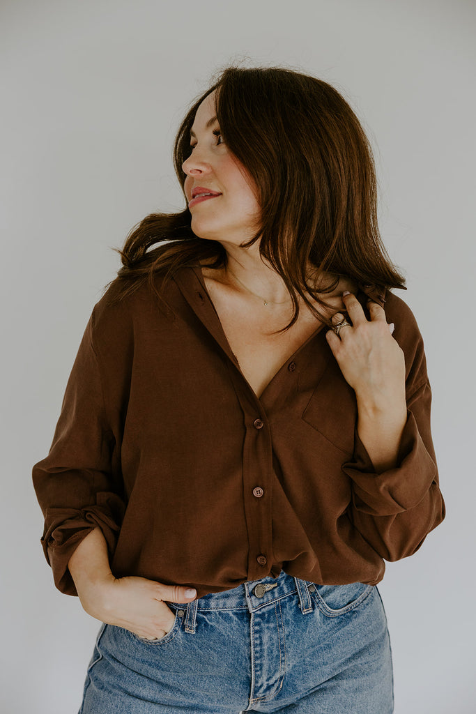 Classic Button Up - Cocoa