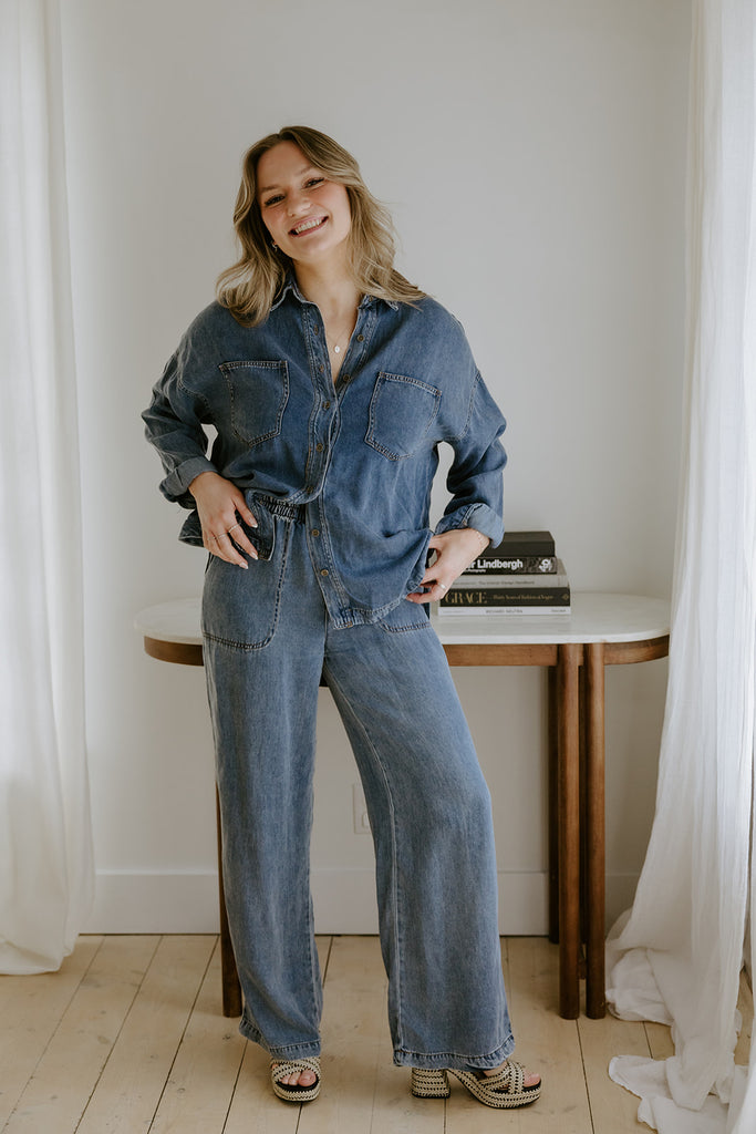 Chambray Button Up Shirt