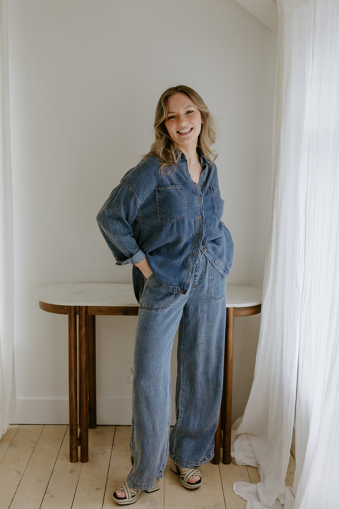 Chambray Button Up Shirt