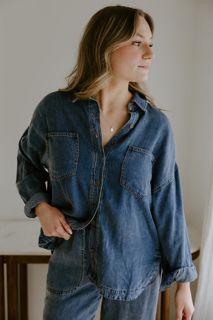 Chambray Button Up Shirt