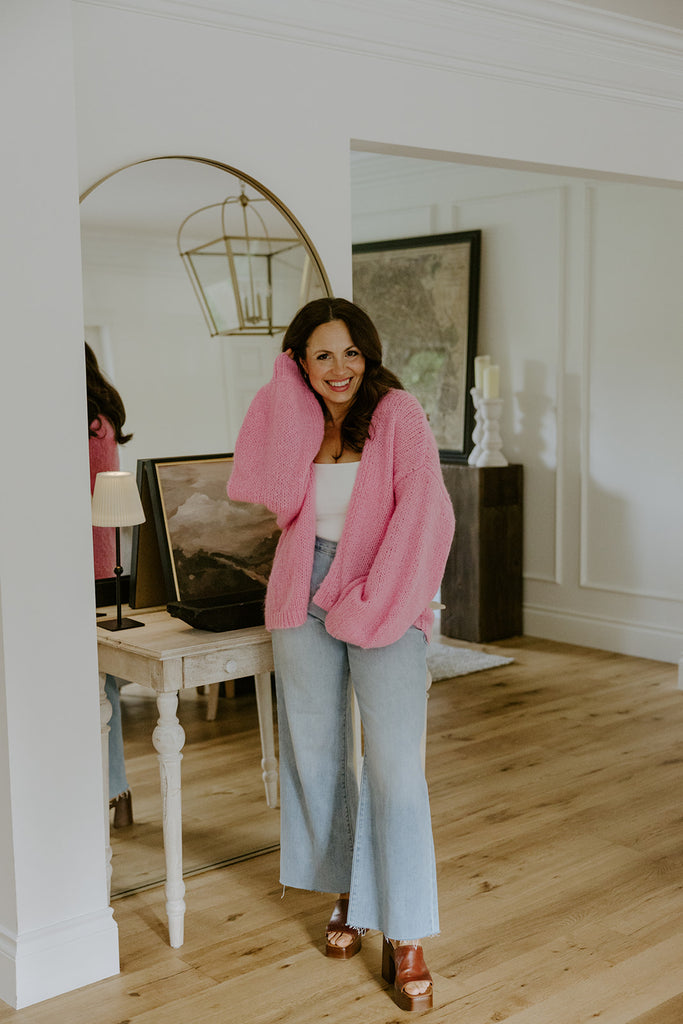 Open Cardigan - Pink