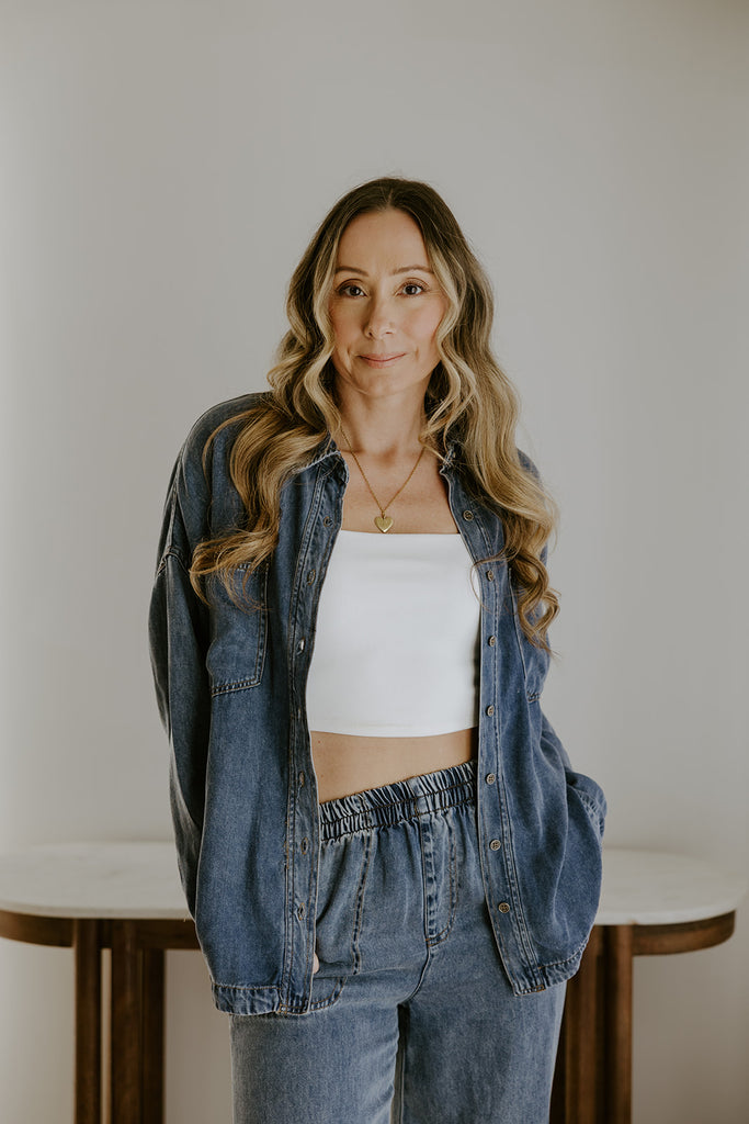 Chambray/Tencel Button Up Shirt