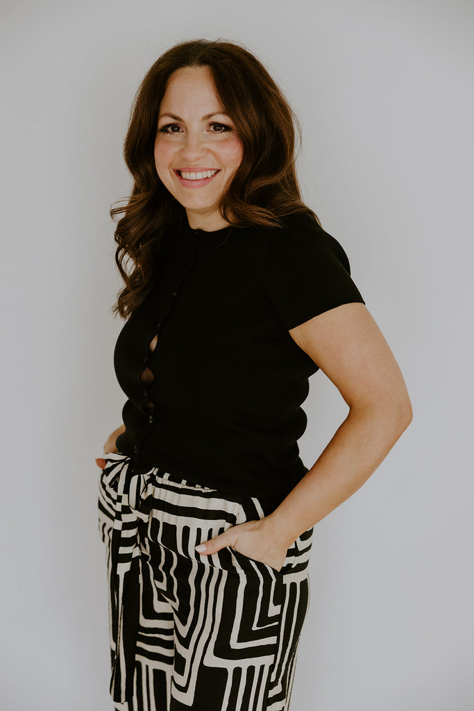 Printed Black and Cream Pant