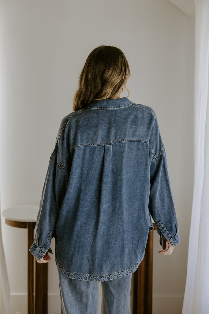 Chambray/Tencel Button Up Shirt