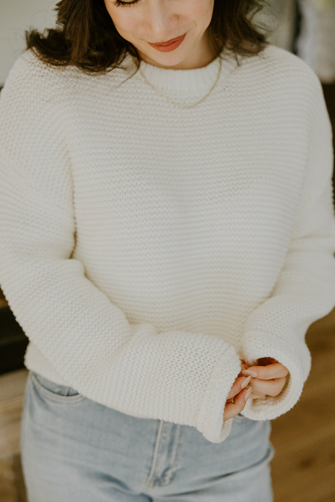 Crochet Sweater - Cream