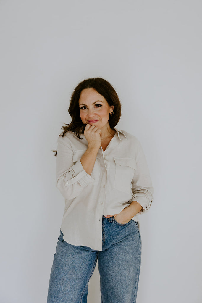 Classic Linen Button Up - Natural
