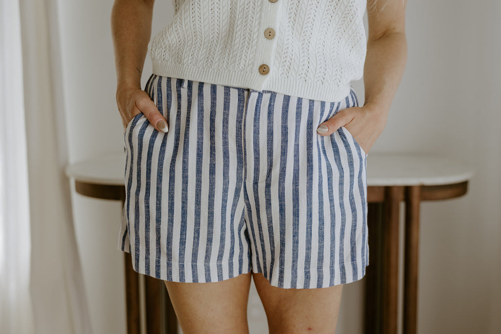 Classic Cut Striped Short - Blue