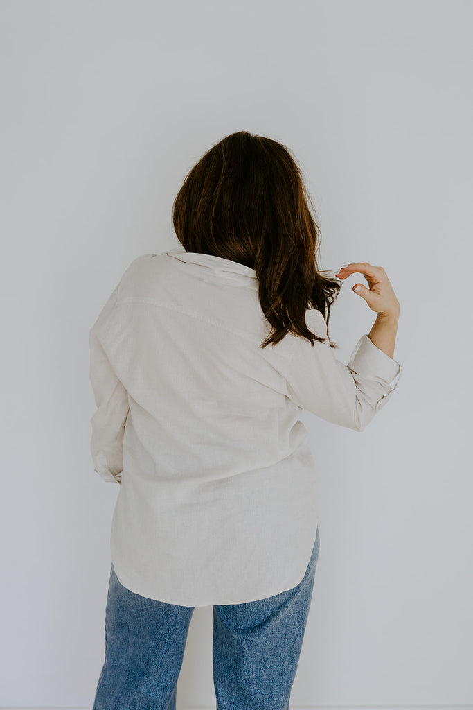 Classic Linen Button Up - Natural