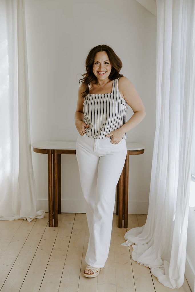 Square Neck Tank - Stripe
