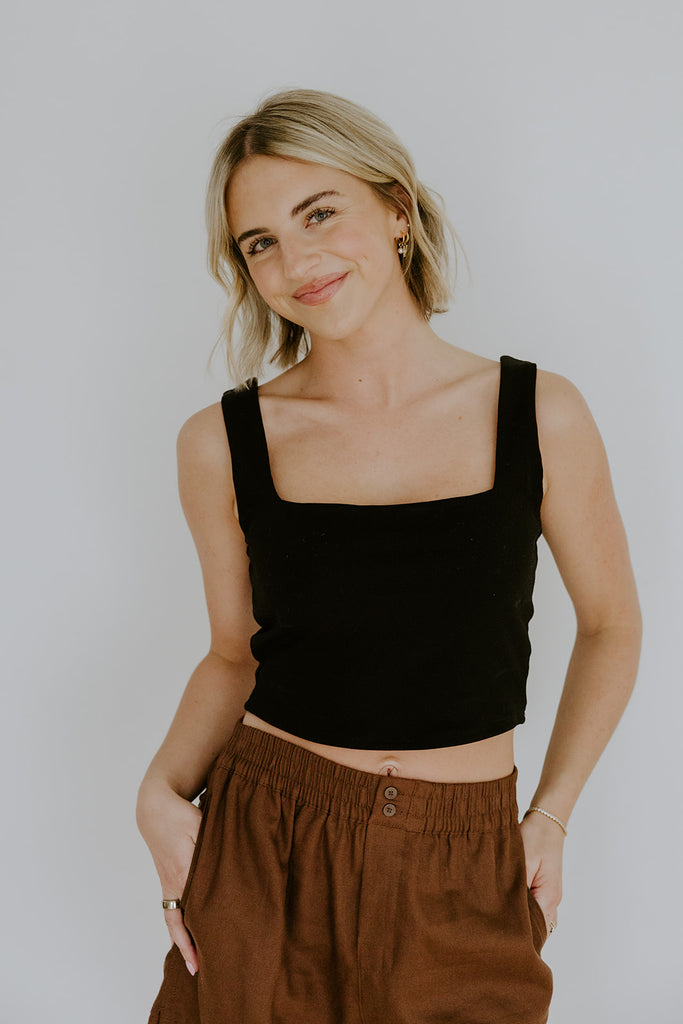 Boxer Style Linen Short - Brown