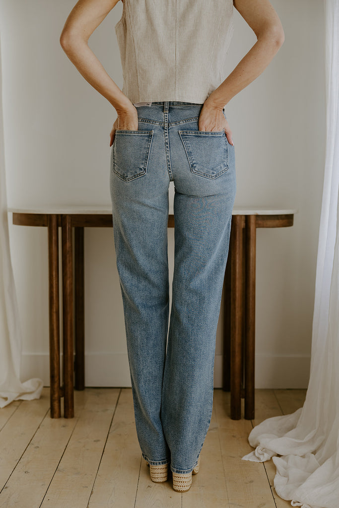 Longer Length Straight Denim - Medium