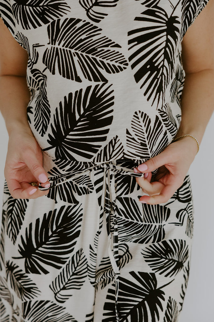 Resort Print Two Piece Set - Black