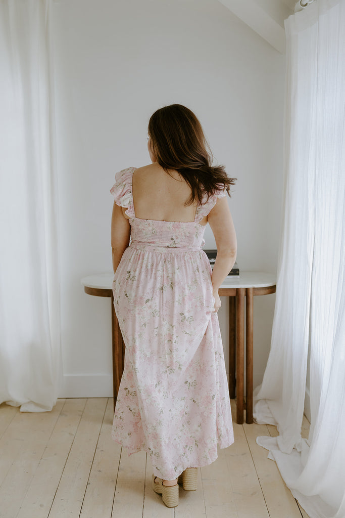 Corset Floral Dress - Pink