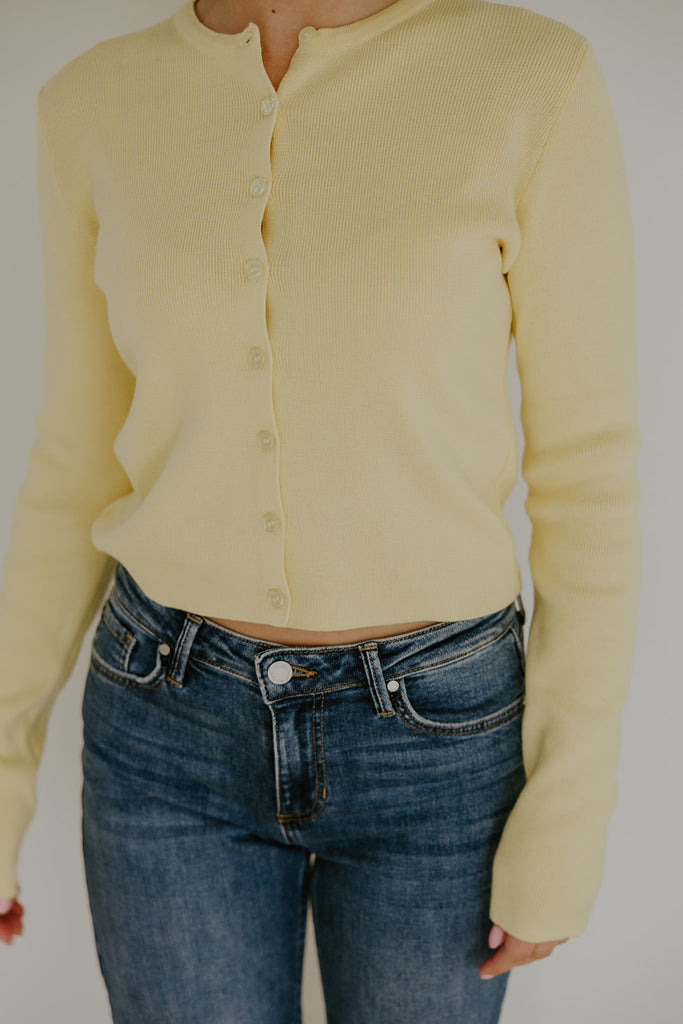 Classic and Simple Cardi - Yellow