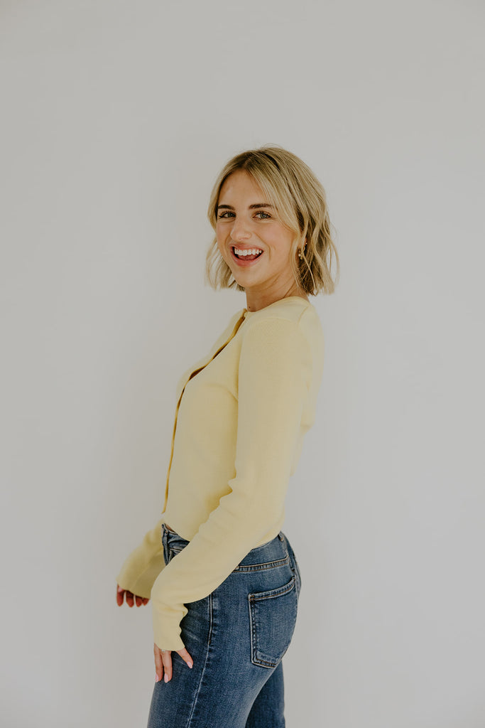 Classic and Simple Cardi - Yellow