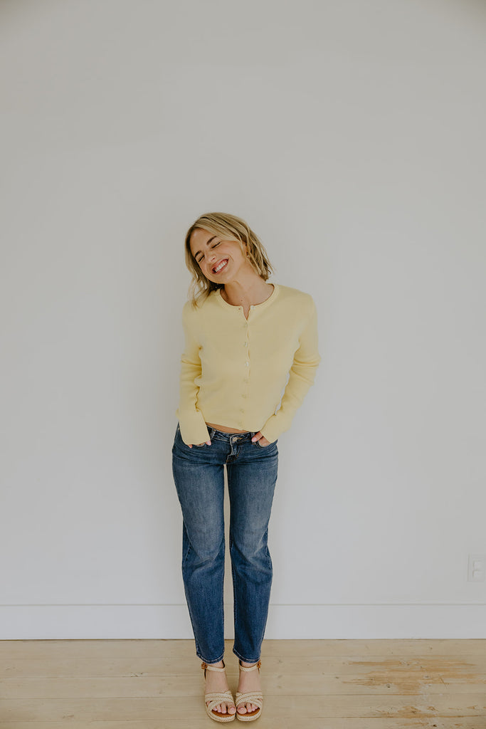 Classic and Simple Cardi - Yellow