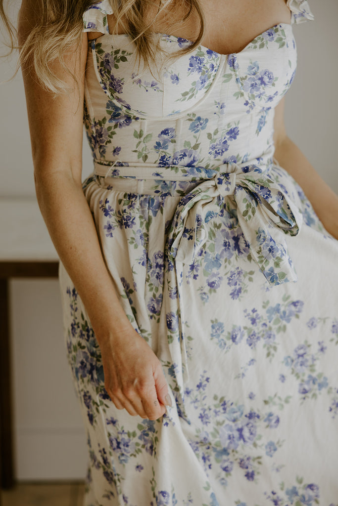 Corset Dress - Lilac/Blue