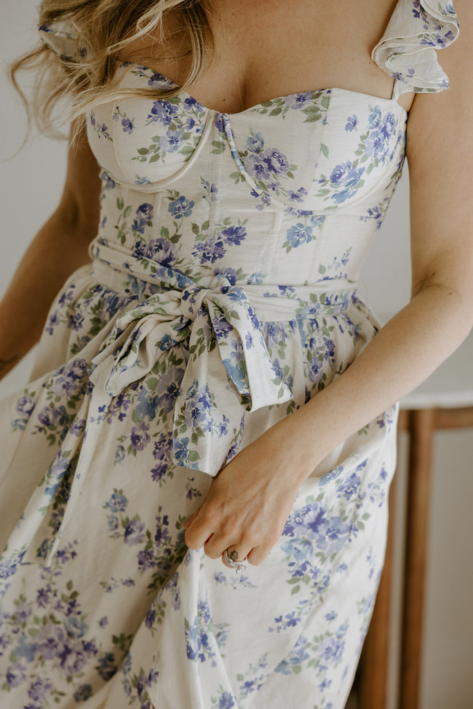 Corset Dress - Lilac/Blue