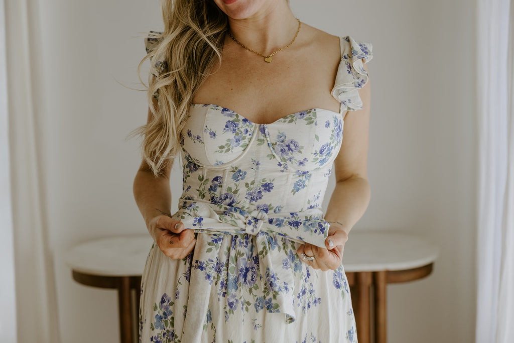 Corset Dress - Lilac/Blue