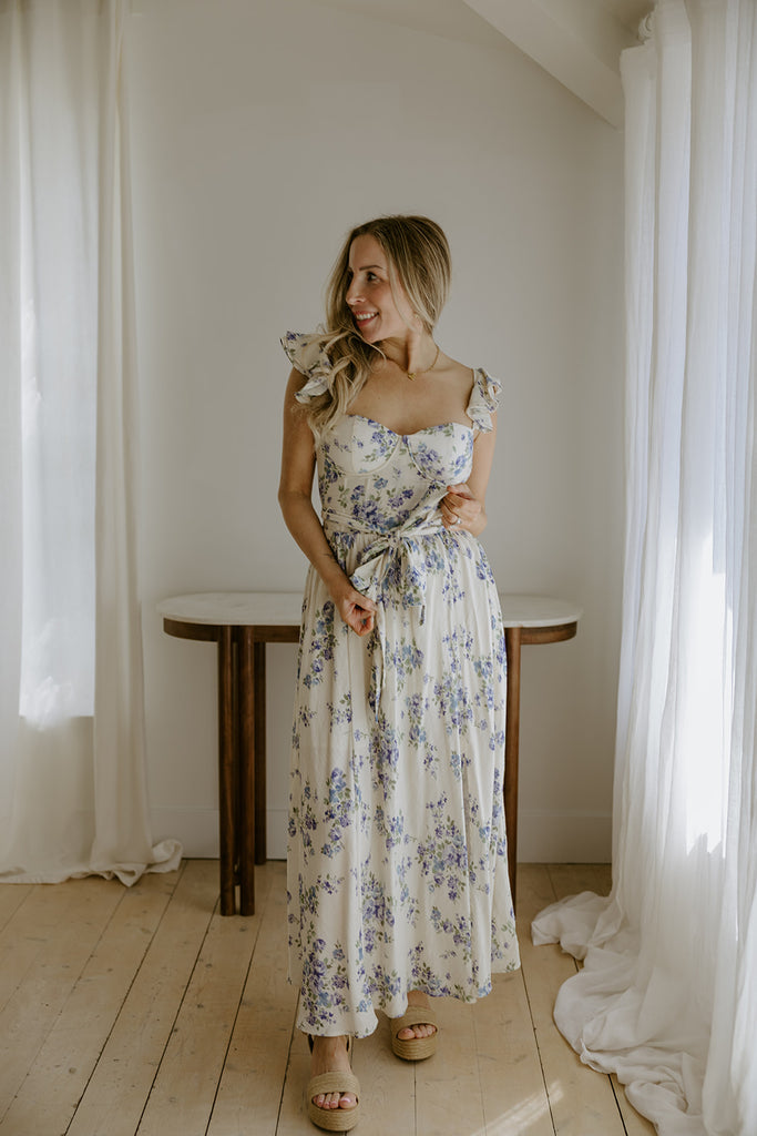 Corset Dress - Lilac/Blue
