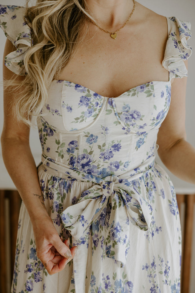 Corset Dress - Lilac/Blue