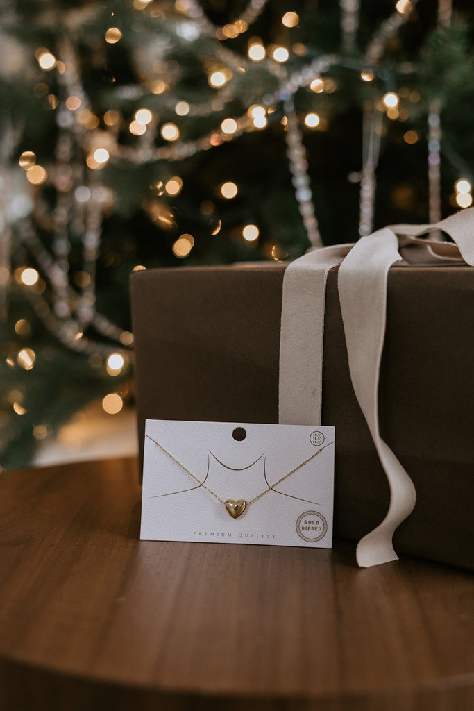 Floating Heart Necklace - Gold