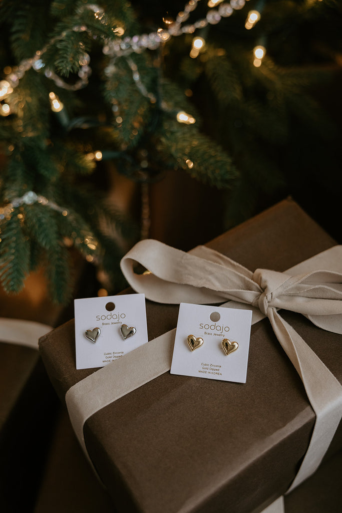 Heart Earrings - Gold