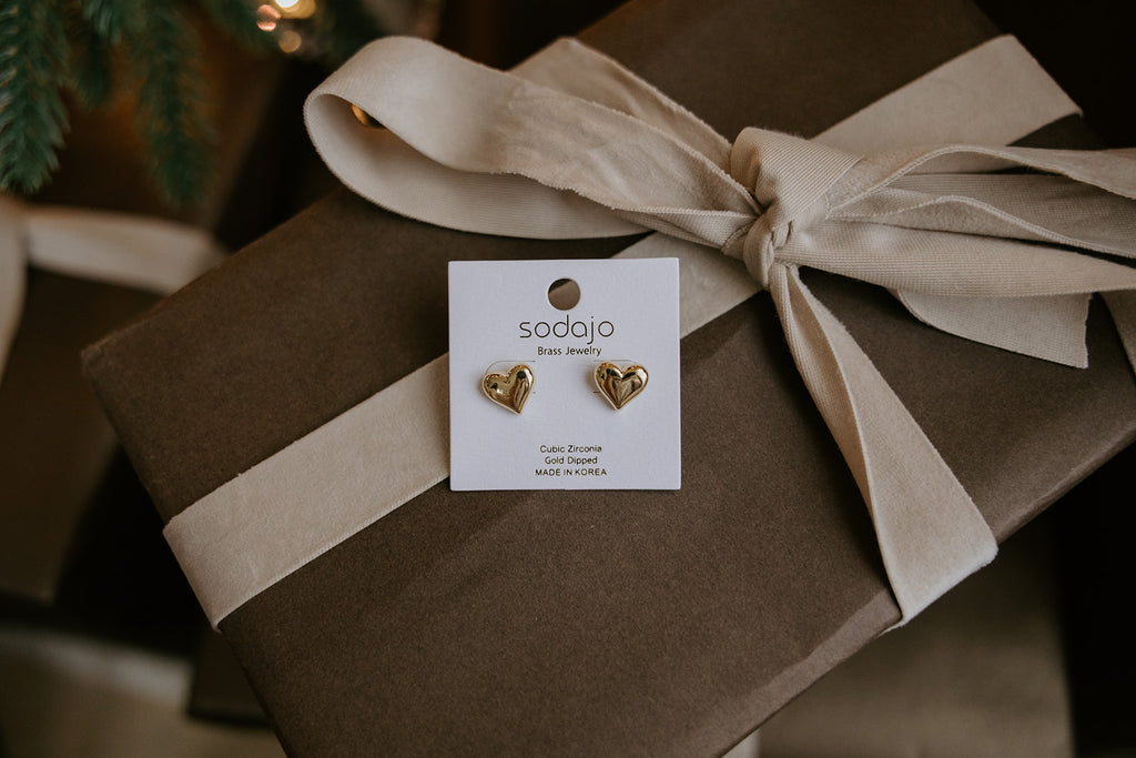 Heart Earrings - Gold