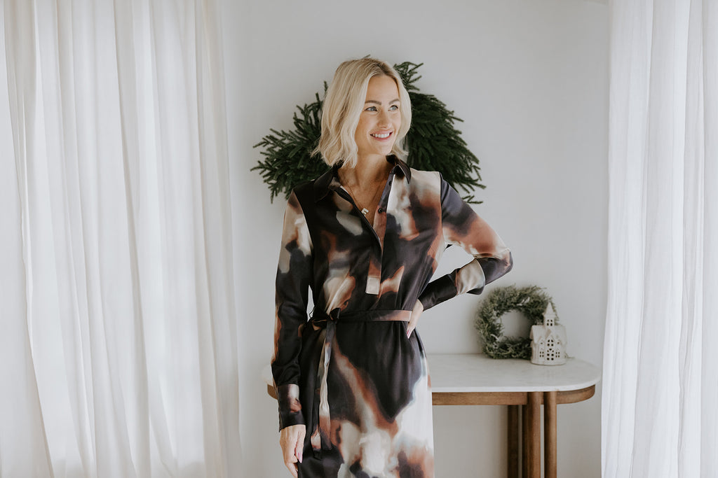 Midnight Winter - Shirt Dress