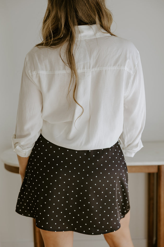 Polka Dot Skort - Black