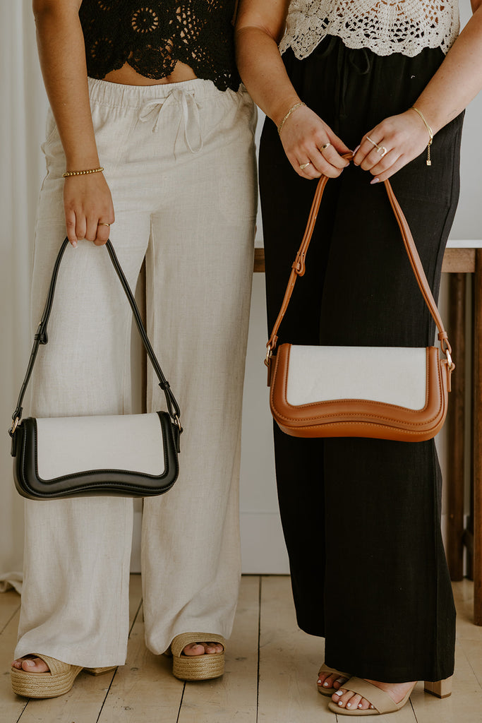 Canvas Shoulder Bag - Black