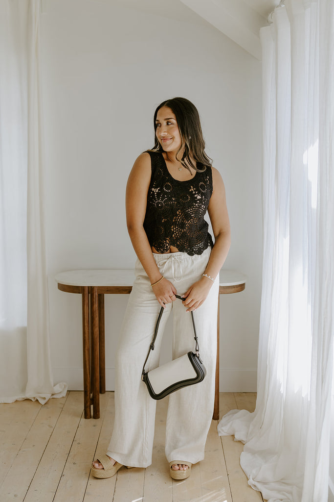 Canvas Shoulder Bag - Black