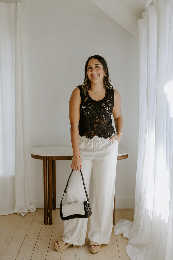 Canvas Shoulder Bag - Black