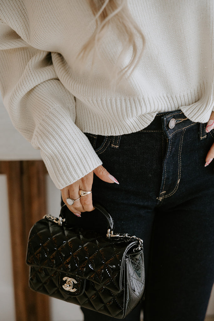 Exposed Seam Sweater - Cream