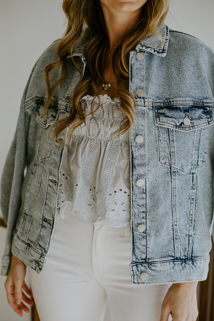 Oversized Washed Denim Jacket