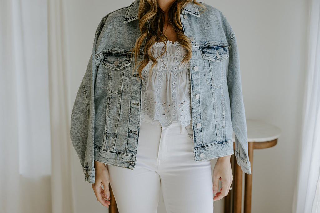 Oversized Washed Denim Jacket