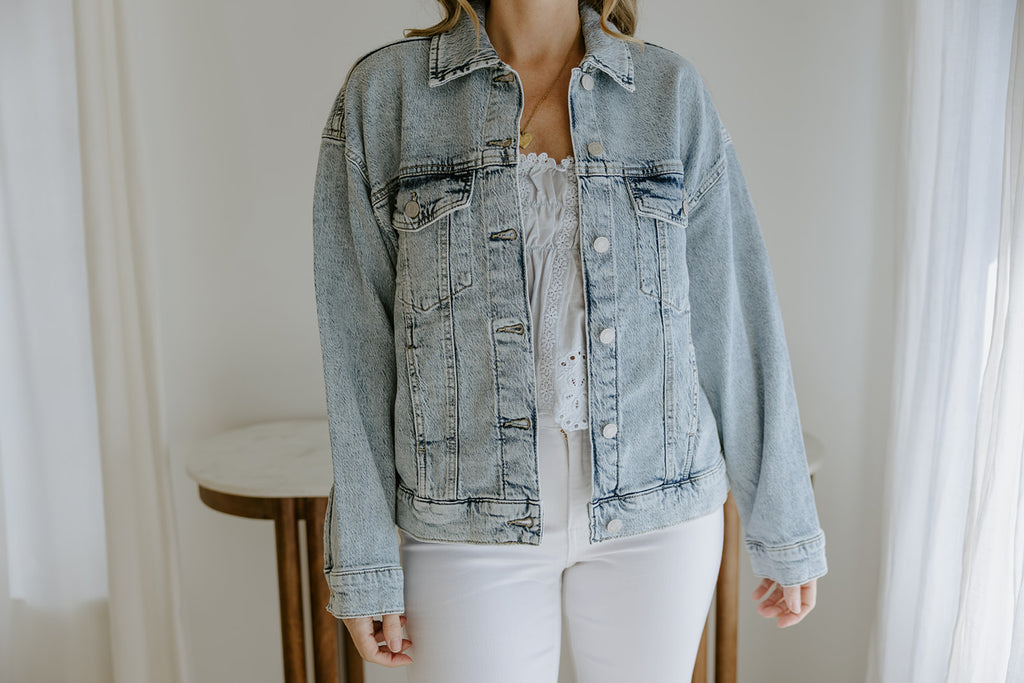 Oversized Washed Denim Jacket