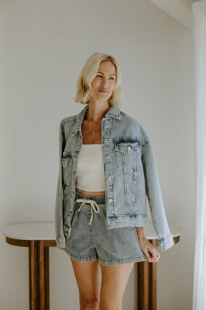 Oversized Washed Denim Jacket