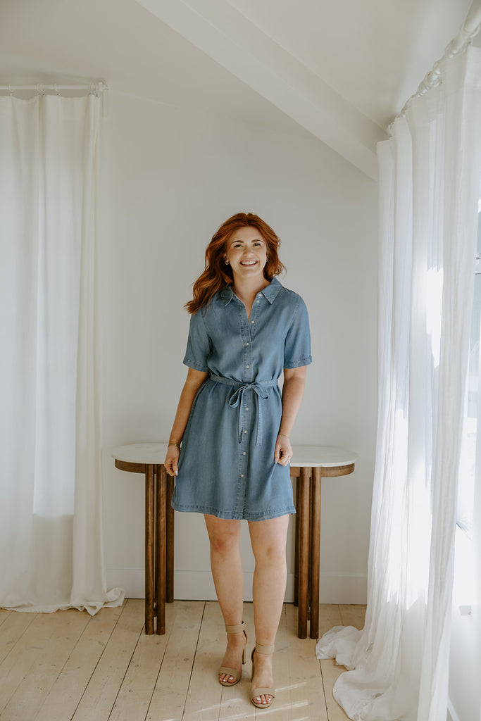 Short Tencel Shirt Dress