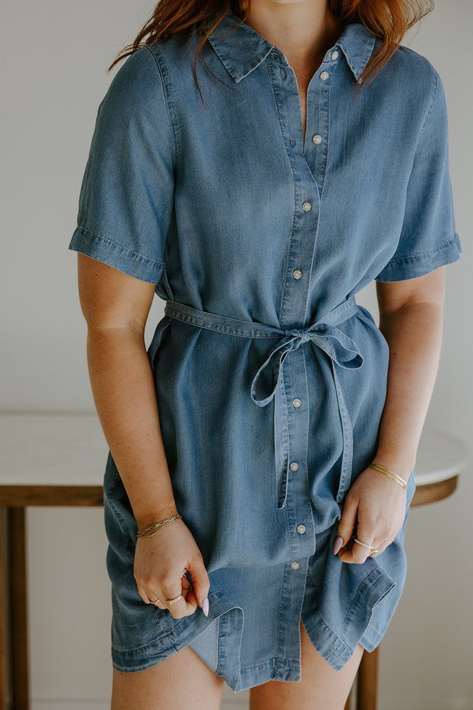 Short Tencel Shirt Dress