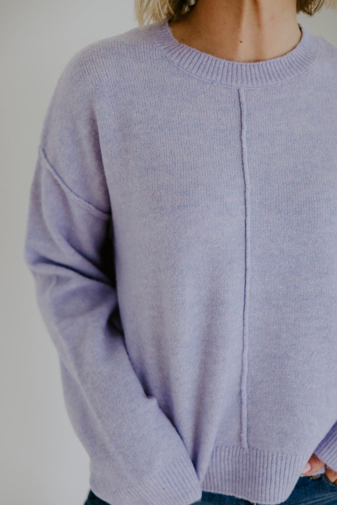 Front Seam Sweater - Lavender