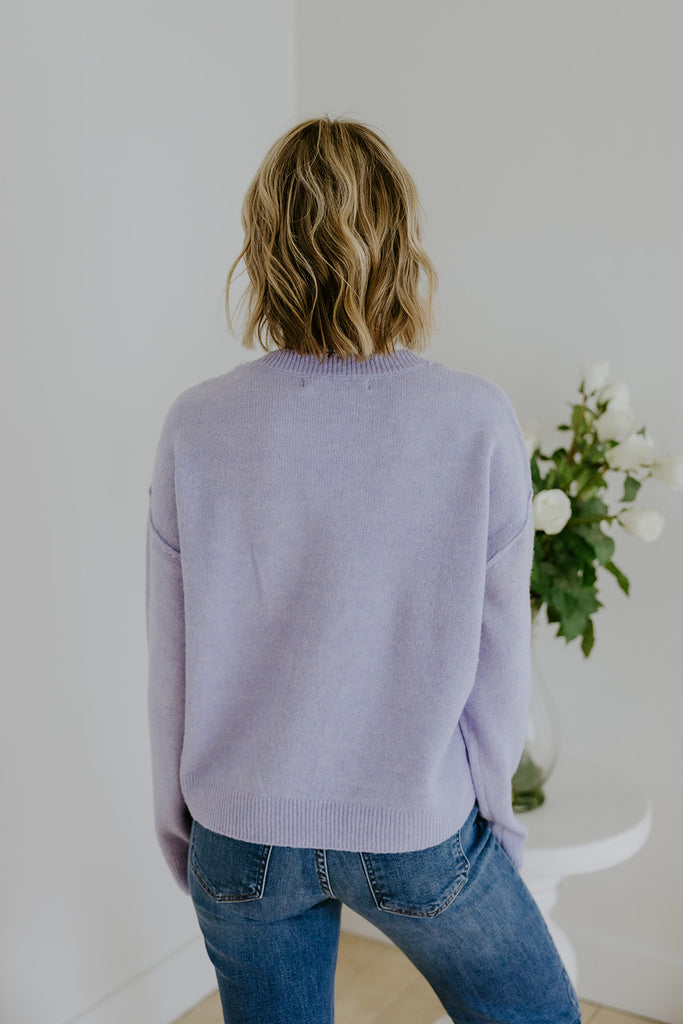 Front Seam Sweater - Lavender